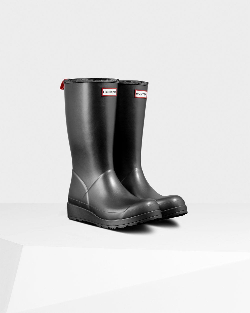 Play Boots Dames - Hunter Original Tall Pearlized Rain - Zwart - 42EXDPBJA